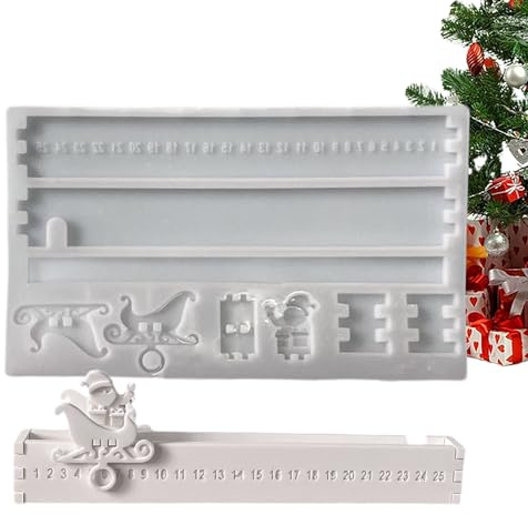 Forma De Calendario De Adviento De Silicona, 25 Días De Formas Para Días Festivos - Producción Festiva Vela De Yeso Jabóon Jabooón Arte De Jabooón Familia Celebración Family Enthusiasists Niños