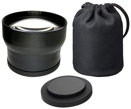 Tele Conversion Lens (Black) Compatible with Canon HF G10, HF G20, HF G30, HF G40, HF G50, HF G60, HF G70 (2.2X)