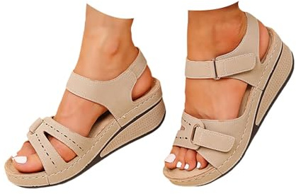 Genérico Sandalias Deportivas Mujer - Sandalias Ortopedicas Mujer Plataforma Zapatos Verano Comodos Vestir Moda Fiesta Sandalia de Cuña Transpirables Flexibles Playa Trekking Senderismo Caminar
