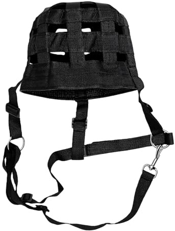Xiuganpo Bozal para Pastoreo de Caballos, Cubierta para Bozal de Caballo de 7,5x6,1 Pulgadas con Construcción Liviana, Cabestro de para Pastoreo de Caballos Cómodo y Transpirable