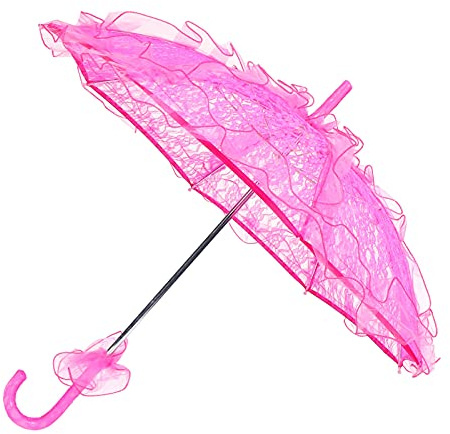 POENVFPO Spetsparaply Unikt Hopfällbart Brudparaply för Bröllopsdekoration Fotografitillbehör Elegant Spetstyg 56,5x56,5cm