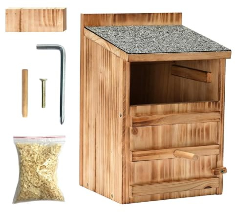 Casa para Búhos del Exterior Refugio para Aves de Jardín