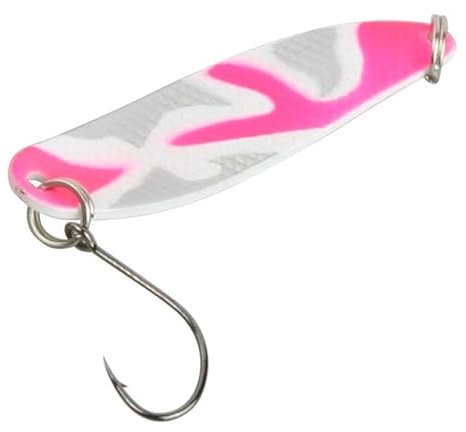 Fishing Tackle Max FTM 5200633 Forellöffel mit Hammer 633, UV-Camouflage, Weiß, 2,4 g