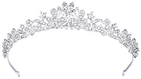 Fleur Strass Couronne Reine Couronne Tiara Strass Tiara Coiffes De Luxe De Mariage s Diadèmes pour La Mariée De Mariage Drame Cosplay de Bal