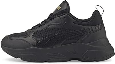 PUMA Damen Cassia Sneaker, Black Black Team Gold, 42 EU