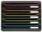 Exacompta 308914D Ablagebox Harlekin mit 5 Schubladen für DIN A4+ Dokumente. Belastbare Schubladenbox mit hoher Kapazität für mehr Platz auf dem Schreibtisch Big Box Plus Horizon Schwarz|Bunt