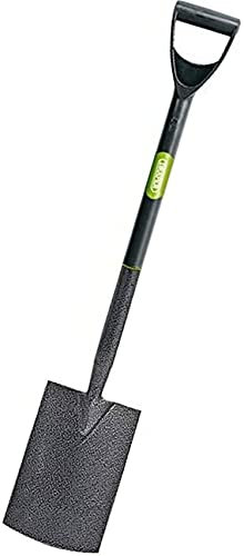 tradefirst Heavy Duty Spade For Digging with Plastic Handle, Square Shovel Gardening Tools, Carbon Steel Garden Spade