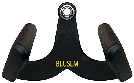 BLUSLM LAT Pull Down Bar for Cable Machine, LAT Pulldown Attachments T-bar V-bar Cable Attachment for Gym, Back Tricep Strength Training Handle(BL01)