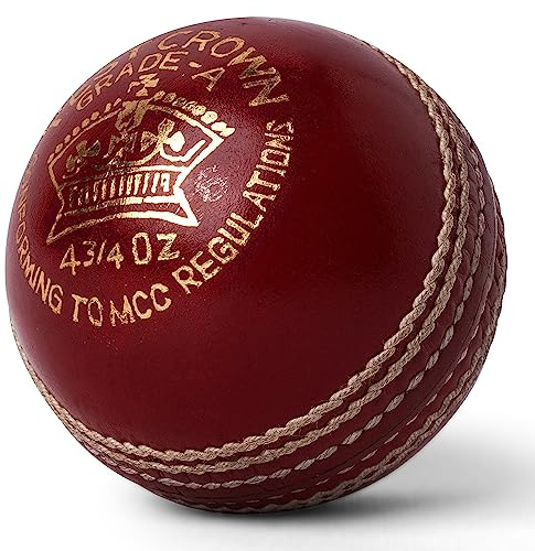 Zipper Junior Cricket Ball, Hand-Stitched Leather Youth Cricket Balls 4.75oz Weight