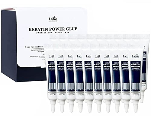 LA'DOR Keratin Power Glue Hair Ampoule 15ml x 20ea Sérum Traitement Capillaire Pour Cheveux Pointes Fourchues Protège Cheveux Influences Extérieures et Leur Donne Aspect Magnifique Radieux
