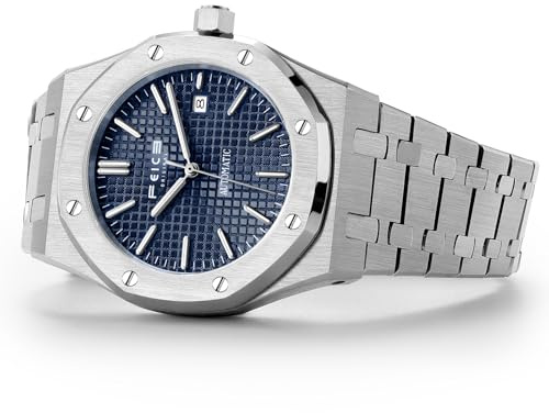 FEICE Montre Mécanique Montre Automatique pour Hommes en Acier Inoxydable Verre Saphir Montre-Bracelet Automatique Sport Ø42mm