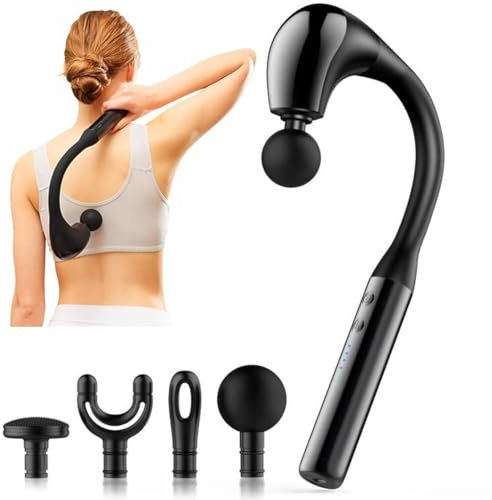 INKEER Massagepistole mit verlängertem Griff, revolutionäres U-förmiges Rückenmassagegerät zur Schmerzlinderung, Tiefengewebe-Körpermassagegerät für Nacken, Schulter, Beine, erreichen Sie jeden Muskel