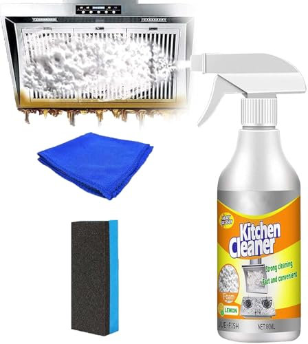 Küchenreiniger, Hochleistungs-Küchenschäumentfetter & Reiniger, Küchenschaum Reinigungsspray, Küchenfett Reiniger Spray, Mehrzweckreiniger Spray, entfernt Küchenfett (1)