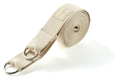 Myga Correa de yoga con anillo en D, cinturón de yoga ajustable 2 en 1 y correa transportadora para colchoneta, correa elástica para flexibilidad, equilibrio, pilates y fitness, accesorio de yoga