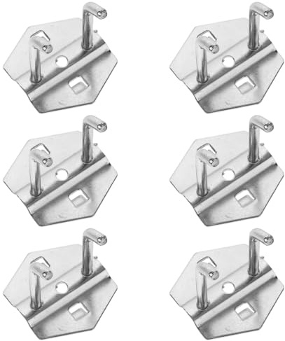 MOTHNUR 6 Ganchos Panel Perforado de Hierro Resistentes para Garaje y Hogar Estructura Robusta y Capacidad de Carga de 30 Kg