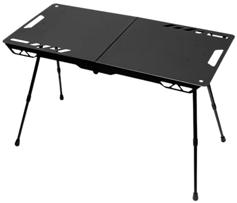 Hopfällbart Campingbord Höjdjusterbart Fällbord | Lättvikts Picknick- Och Matsalsbord För Picknick Vandring BBQ Resor Trädgård Uteplats