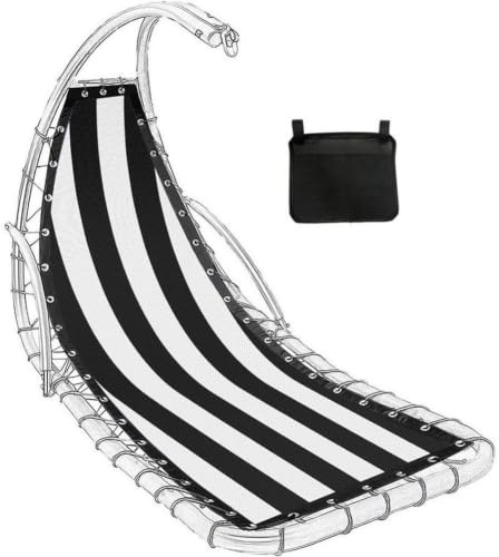 Ersättningsduk för hängande gungstol 64 x 197 x 23 cm randigt mönster | Uppdatera din hängande gungstol med denna ersättningsstol designad för perfekt passform.