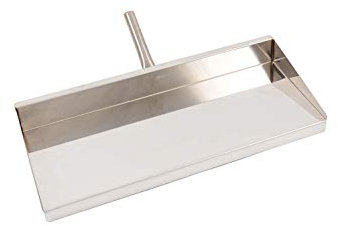 GIEMME Lèchefrite en Acier INOX pour Chemiée ou Barbecue, Lèchefrite pour Tournebroche (Longueur cm 59)