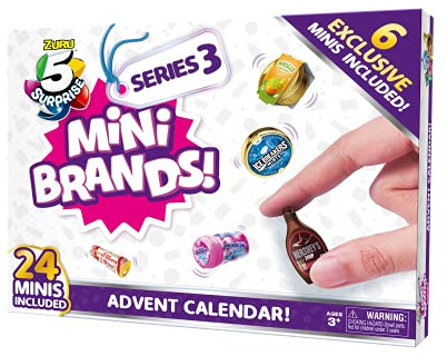 5 Surprise Mini Brands Series 3 - Calendario de Adviento de edición limitada con 6 minis exclusivos de ZURU