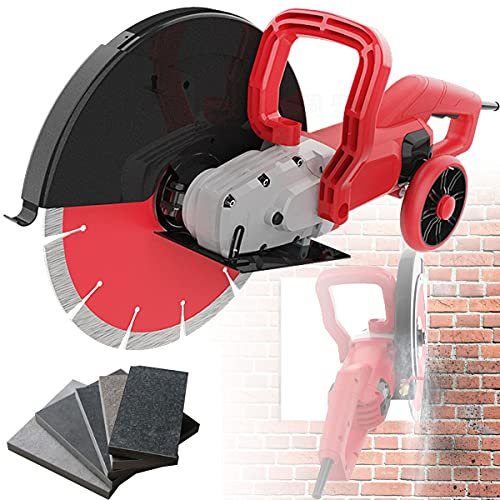 RCBDBSM 6800W Máquina Ranuradora, Rozadora Eléctrica, Placa Fresadora, Profundidad 130 mm, Ranuradora de Pared para Operaciones de Ranurado de Paredes Y Suelos, Extracción de Polvo