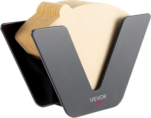 Coffee Filter Paper Holder, Coffee Filters Storage Rack for Home Kitchen Bar Cafes Storage Accessories(Black)