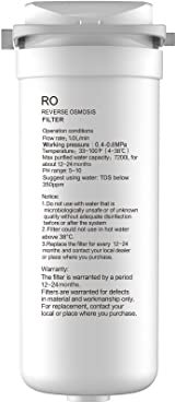 Comfee' CFU10R1AWW-FR - Filtro RO de repuesto para sistema de ósmosis inversa CFU10R1AWW 400GPD, vida útil de 2 años