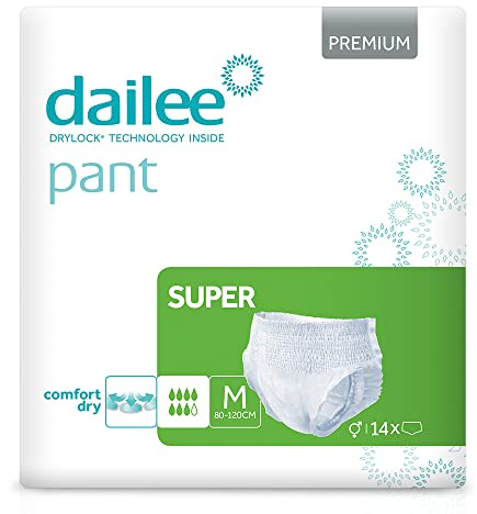 Dailee Pants Super L - 30x Pañales Adultos Maxima Absorcion - Braga Pañal Adulto para Ancianos, Hombres y Mujeres - 30 Bragas Incontinencia Mujer y Hombre