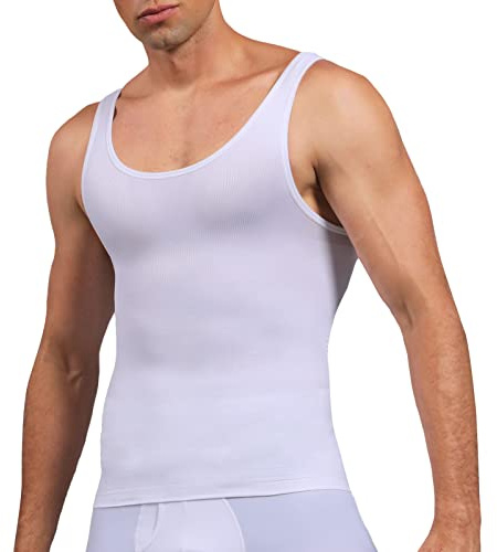 SLIMBELLE Camiseta Compresión Hombre Elasticidad Camisetas de Tirantes Hombre Control de Barriga Ajustado Ropa Interior Moldeadora Compression Shirt