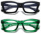 Hubeye 2er-Pack Retro Lesebrille für Damen Übergröße Anti-Blaulicht-Computerlesegerät Katzenauge Rahmen Modische Damenbrille 2.50