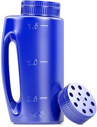 ALWIDA Hand Held Spreader - 84.54oz Adjustable Hand Salt Spreader | 2L Grit Container Seed Spreader | Adjustable Hole Size Portable Lawn Seed Spreader For Seed Fertiliser Salt To Deice