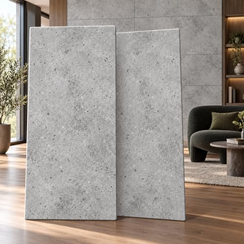 Polystyropaneler, takpaneler, XL, väggpaneler, dekorationer, frigolit betongutseende, imitationstak – väggbeklädnad, 3 mm tjock – 100 x 50 cm 20 m² – 40 stycken