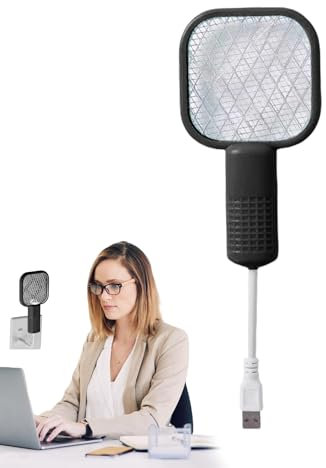 Matamoscas Eléctrico,Exterminador Eléctrico para Moscas - Lámpara con Rejilla de Seguridad para Interior Exteriores Jardín Terraza Camping Cocina Dormitorio