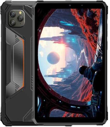 Blackview Active 5 IA Tablet Rugged Smartphone, 3 Modelli IA, Impermeabile IP68/IP69K Android 15, 8.68 HD+ 90Hz, 24GB+128GB, Dual SIM 4G LTE, Fotocamera 16MP+13MP, GPS WIFI Impronta Digitale Grigio