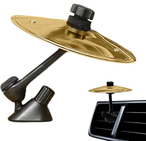 Mini bacino da crash per auto, 14 x 13,5 x 3,5 cm, bocchetta di ventilazione per auto, strumento di percussione facile da installare per gli amanti della musica