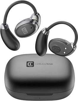 cellularline - LUME - Auricolari Bluetooth True Wireless - Open-ear - Regolabili - Nero