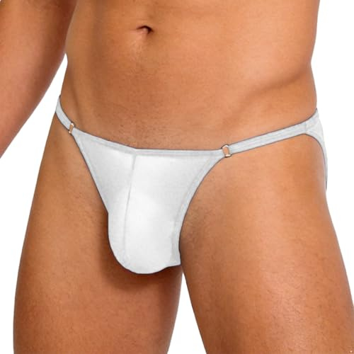 Jydiazi herr bikini string hipster micro G string trosor liv kalsonger män hipster simkläder slip Ouvert wetlook rave vit en storlek
