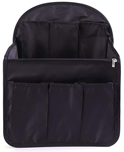 BeeViuc Rucksack Organizer Filz für Fjallraven Kanken (16L / No 2) Fächer für Handy, Laptop, Mappen, Schlüssel UVM. | Ideal für Schule, Studium, Arbeit, Reisen oder Freizeit Größe - Schwarz(L)