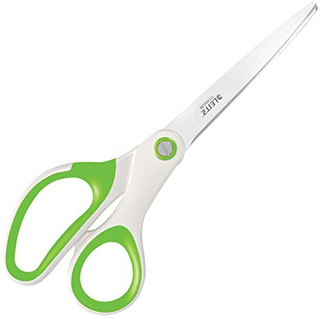 Leitz Ciseaux Titane, Droitiers ou Gauchers (Ambidextre), 6,7 x 1,5 x 15 cm, Fournitures de Bureau, Grip Ergonomique, Gamme WOW, Vert, 53192054