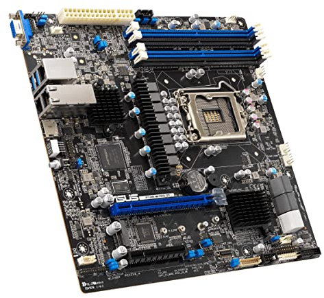 ASUS P12R-M/10G-2T Mainboard - Intel C252 - Intel LGA1200 Socket - DDR4 RAM - Micro-ATX, 90SB0AC0-M0UAY0, Schwarz