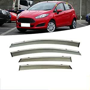 Juego de 4 Deflectores de Viento, Protector de Nieve para Lluvia Y Sol de Baja Acumulación de Calor para Reemplazo de Automóviles para Ford Fiesta hatchback 2010+
