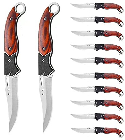 FEIZII Small Folding KnifeTactical Knife Outdoor Lifesaving Pocket Knife Convenient for Daily Carrying (12PACK)