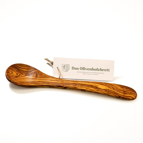 DAS OLIVENHOLZBRETT ® Olivenholz Löffel 20cm / Standard Löffel aus Holz/Olivenholz Loeffel