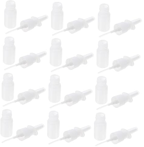 20 St 10 Nässpray Flaska Plast Tom Nässprayflaska Påfyllbar Saltlös Nässprayflaskan Parfymresor Påfyllningsbar Tomma Sprayflaskor Nässpray Mini Parfym Liten Sprayflaska Vit Pe