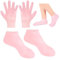 1 par de cubrepies y 1 par de guantes, calcetines de silicona para mujer, calcetines hidratantes, calcetines de silicona para pedicura de spa de pies, calcetines exfoliantes, calcetines de gel para