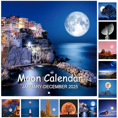 2026 Calendar - Wall Calendar 2026, 2026 Moon Calendar from Jan. 2026 - Dec. 2026, 12 x 24 (Open), 12-Month Wall Calendar, Perfect for Office & Home - Moon