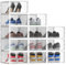 MYHMCT Boîtes à Chaussures, 12 Pcs Boîtes de Rangement pour Chaussures en Plastique Transparent Empilables, Conteneurs pour Organisateur de Chaussures avec Couvercles pour Femmes/Hommes