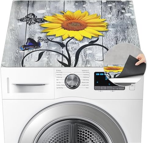 SANLIUSANJIU Funda Universal Lavadora, 60 X 60 Cm Funda Antipolvo Lavadora, Funda Lavadora De Tambor, Almohadilla Antideslizante Lavadora, Para Lavadora, FrigoríFico, Cocina (Flor)