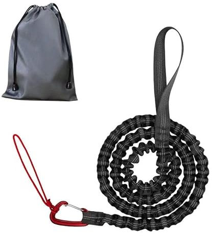 Abschleppseil Fahrrad Kinder Tow Rope für Abschleppgurt Elastisch Bungee, Eltern Zugseil Bike Traktionsseil, Tragfähigkeit 500 lbs (Schwarz)