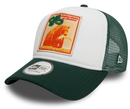 New Era Californie Casquette de Camionneur Ours États-Unis réglable Chapeau Casquette de Baseball A-Frame Blanc Vert
