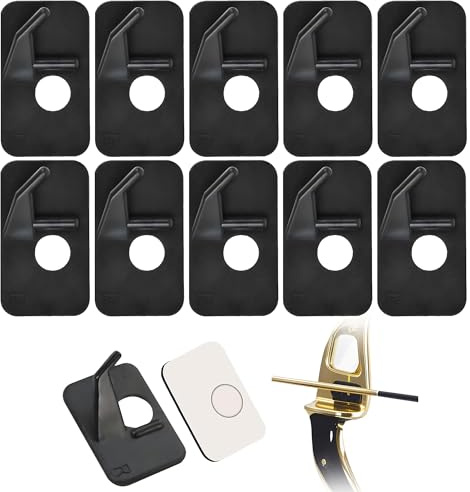 10 soportes de flechas para tiro con arco, soporte de flecha de plástico para mano derecha con respaldo adhesivo, soporte de estabilización de flechas para arcos compuestos y recurvos, accesorios de